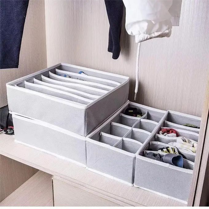 4PCS Drawer Organizer Set – Neat Storage for Socks, Underwear & Bras