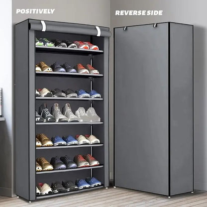 TIMBUTUS 7-Layer Dustproof Shoe Rack Organizer