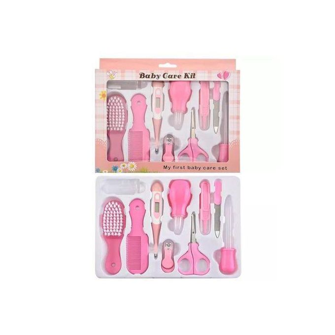 Baby Care Grooming Kit 10-in-1 Nursery Healthy Care Set – Pink