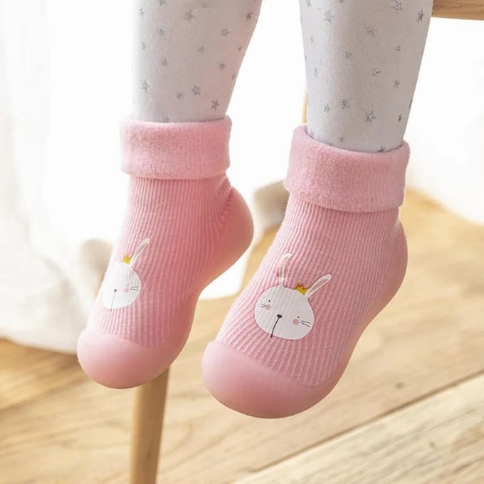 Non-Slip Baby/Toddler Sock Shoes with Soft Rubber Soles