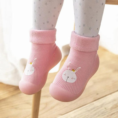 Non-Slip Baby/Toddler Sock Shoes with Soft Rubber Soles