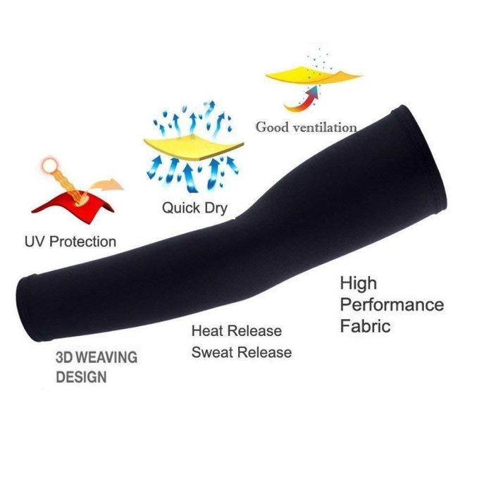 1 Pair UV Sun Protection Cooling Arm Sleeves for Men & Women