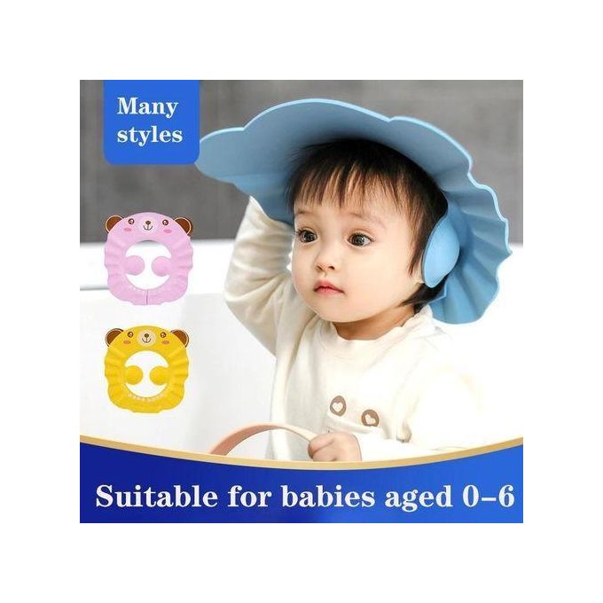 Baby Shower Cap – Adjustable Silicone Shampoo & Bath Protection Hat