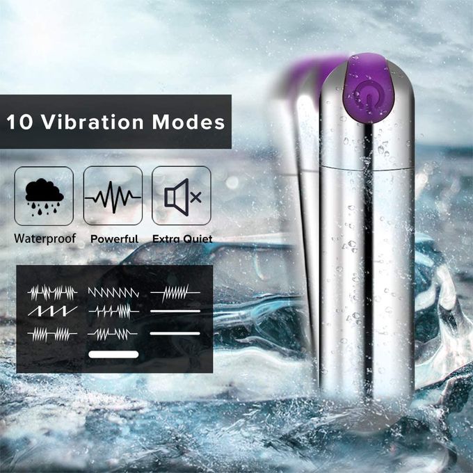 Super Powerful Rechargeable Bullet Vibrator – 10 Vibration Modes | Silent & Waterproof