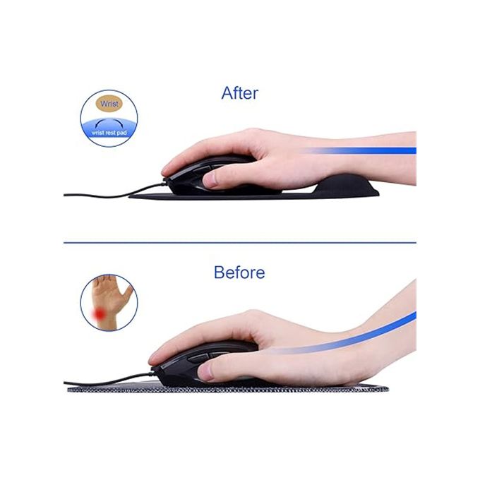 Mouse Mat with PC Wrist Rest Support