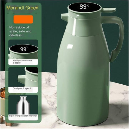 TIMBUTUS 2L Vacuum Thermos Flask with LED Temperature Display – Thermal Coffee Carafe
