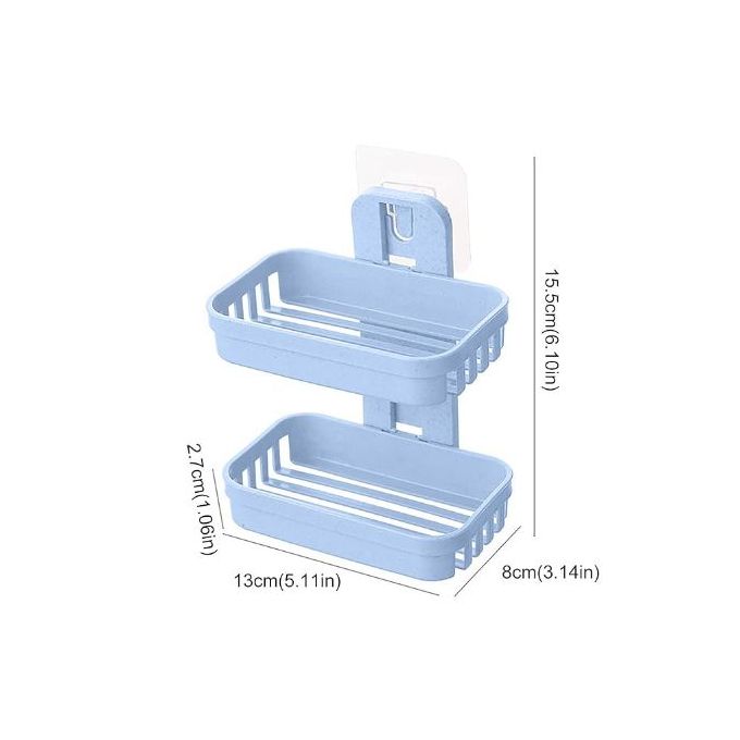Strong Suction Cup Double Layer Soap Dish – Soap Drain Rack