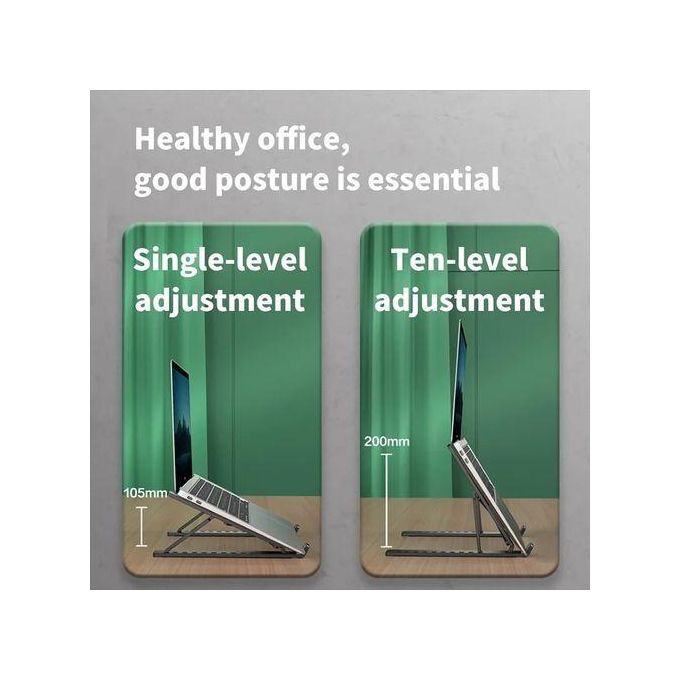 Ten-Level Adjustable Foldable Laptop Stand