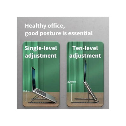 Ten-Level Adjustable Foldable Laptop Stand