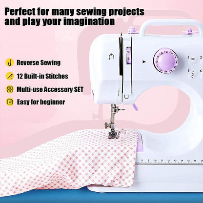 ARHANORY Portable Electric Sewing Machine – Household Sewing Machine for Beginners