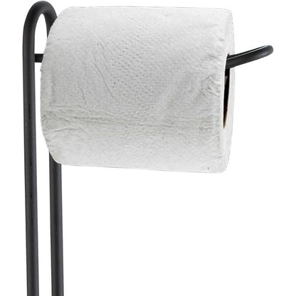 Simple Black Metal Heavy Duty Toilet Paper Holder with Dispensing Top