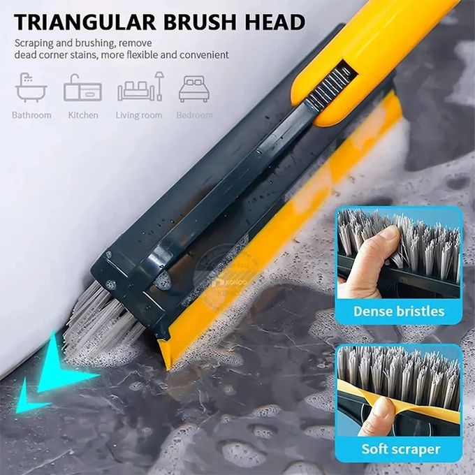 2 In 1 Adjustable Cleaning Tool Bathroom Home Crevice Cleaning Brush