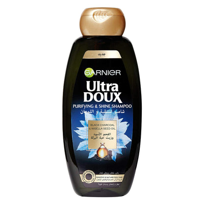 Garnier Ultra Doux Black Charcoal & Nigella Seed Oil Purifying & Shine Shampoo – 400ml
