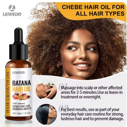 LEWEDO 2PCS Fast Hair Growth Oil Africa Crazy Traction Alopecia batana Hair Mask Anti Hair Break Hair Strengthener Hair Loss Treatment Spray