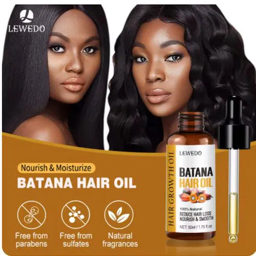 LEWEDO 2PCS Fast Hair Growth Oil Africa Crazy Traction Alopecia batana Hair Mask Anti Hair Break Hair Strengthener Hair Loss Treatment Spray