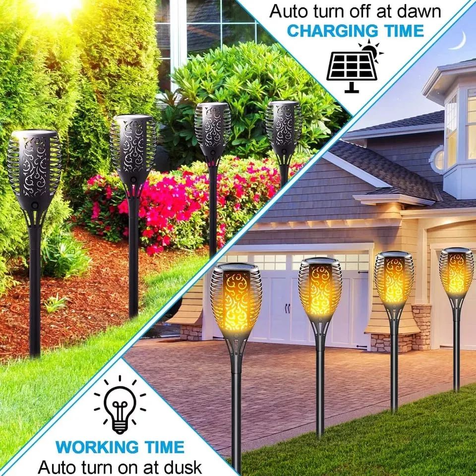 6pc LED Solar Flame