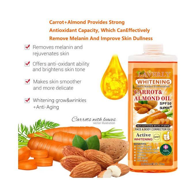 Laverly Whitening Carrot and Almond Oil (1000ml)