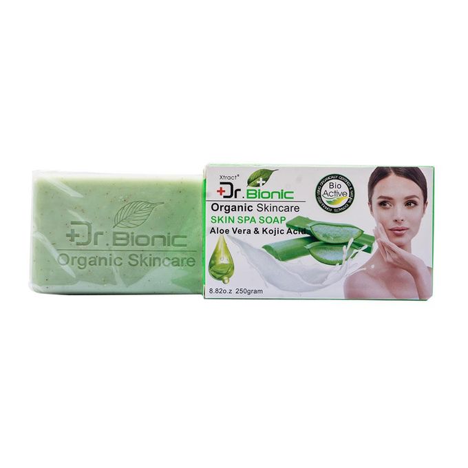 Dr. Bionic Organic Skincare Skin Spa Soap with Aloe Vera & Kojic Acid – 250g