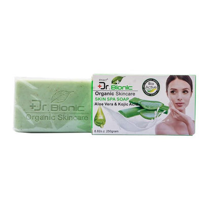 Dr. Bionic Organic Skincare Skin Spa Soap with Aloe Vera & Kojic Acid – 250g