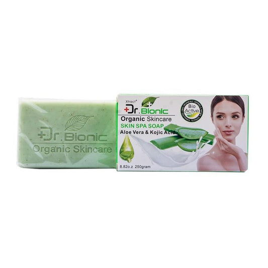 Dr. Bionic Organic Skincare Skin Spa Soap with Aloe Vera & Kojic Acid – 250g