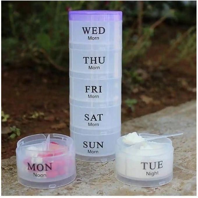 Spherical Medicine Case with Labels – 21 Grid
