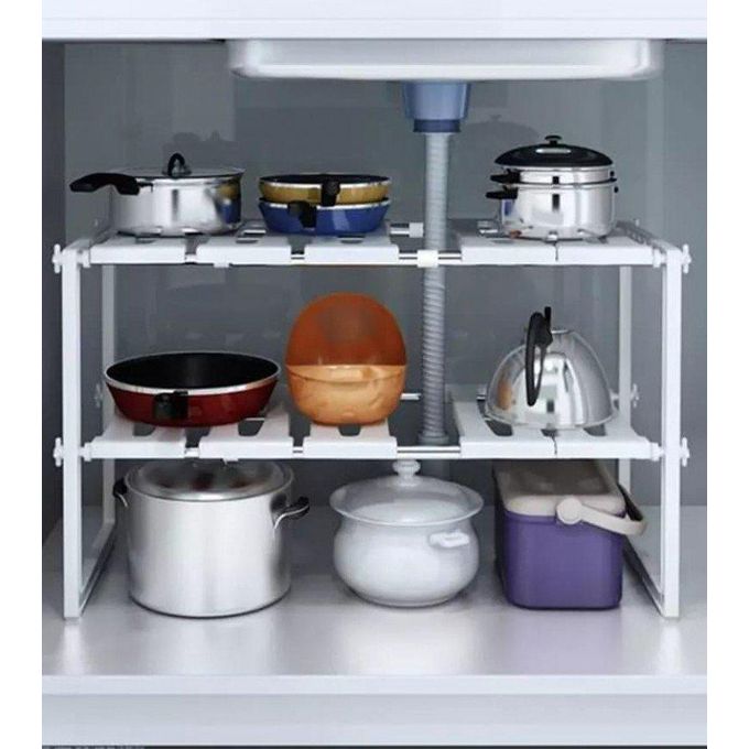 Expandable Under the Sink Rack / Pool Organizer (Expandable up to 50cm–70cm)