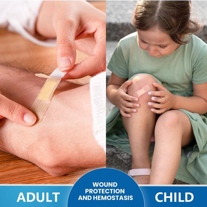 50 Pieces Waterproof Band-Aid – Non-Woven Elastic Wound Dressing