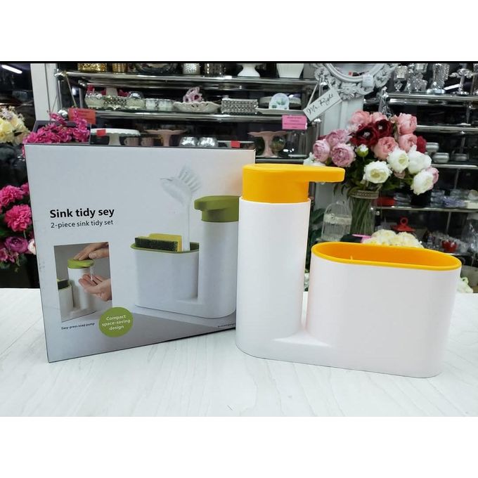 Kitchen Liquid Soap Dispenser with Sink Caddy