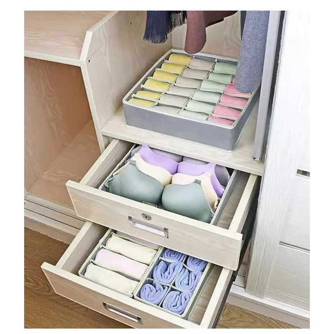 4PCS Drawer Organizer Set – Neat Storage for Socks, Underwear & Bras