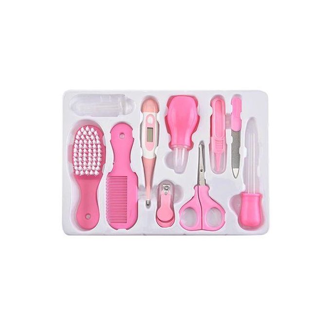 Baby Care Grooming Kit 10-in-1 Nursery Healthy Care Set – Pink