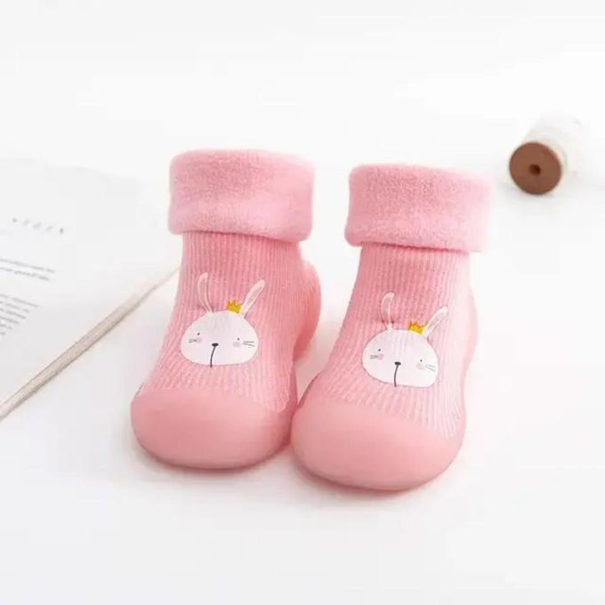 Non-Slip Baby/Toddler Sock Shoes with Soft Rubber Soles