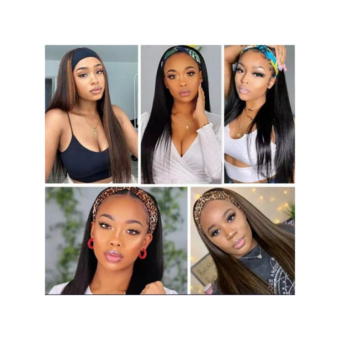 Natural Straight Headband Wig