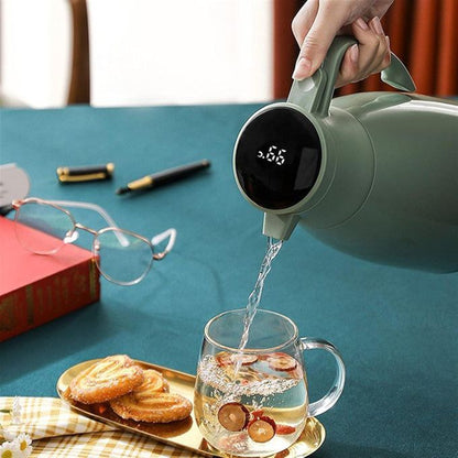 TIMBUTUS 2L Vacuum Thermos Flask with LED Temperature Display – Thermal Coffee Carafe
