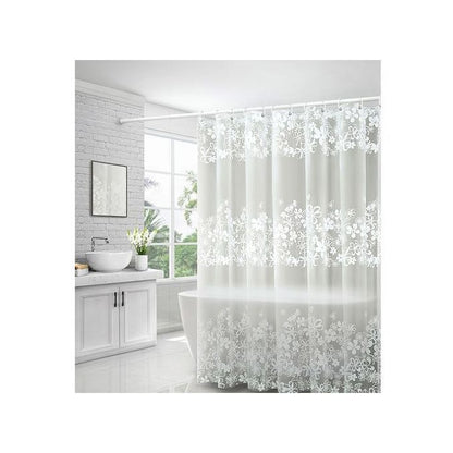 PEVA Waterproof Floral Shower Curtain – 180×200cm