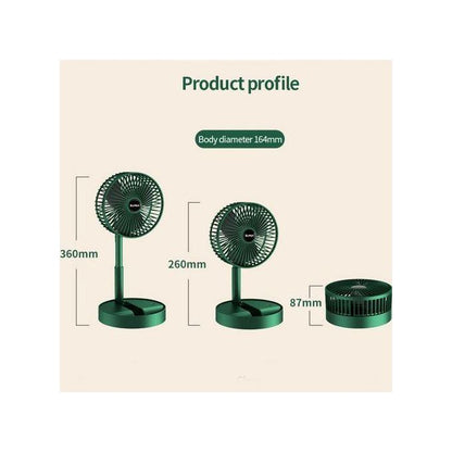 Retractable Floor Standing Fan – Green