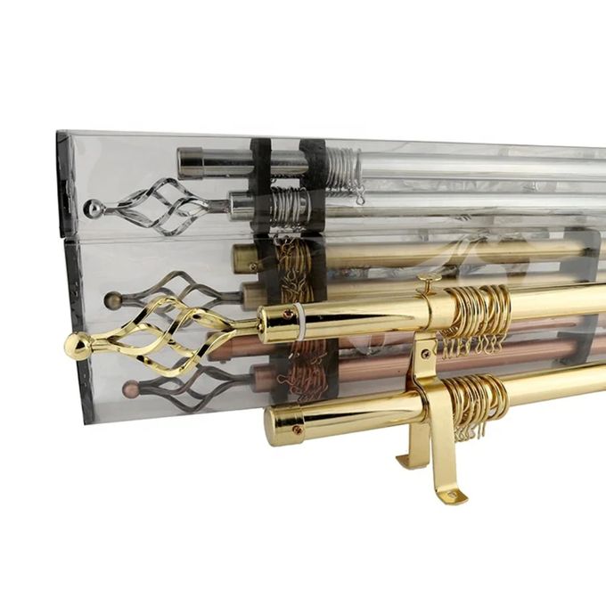Premium Adjustable Silver Curtain Rods – Single & Double Options, Available in 2m, 3m & 4m Lengths