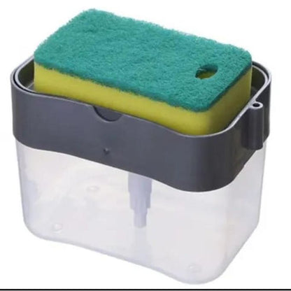 2 in 1 Dish Soap Pump Dispenser and Sponge Holder for Kitchen Sink