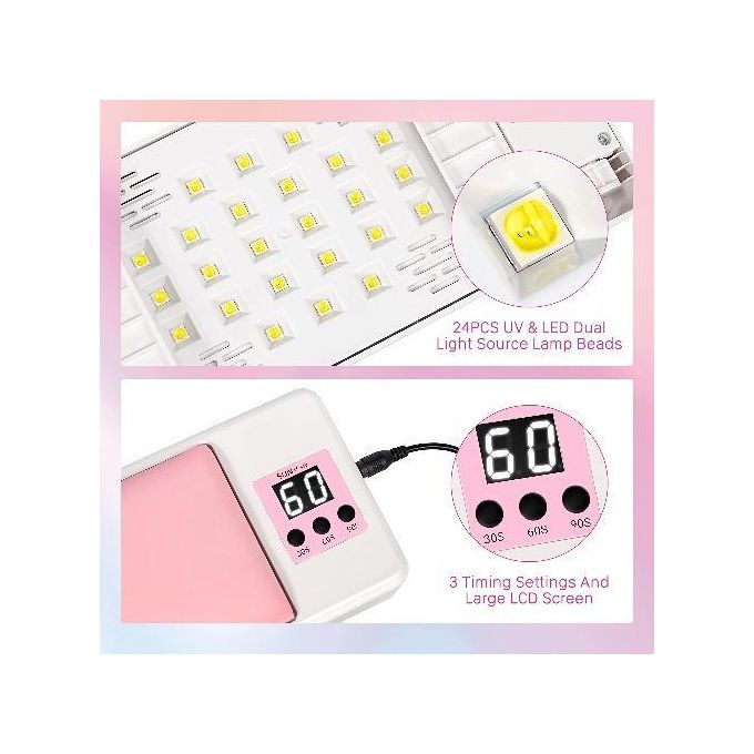 2-IN-1 Nail Arm Rest Hand Pillow Cushion UV LED Nail Lamp