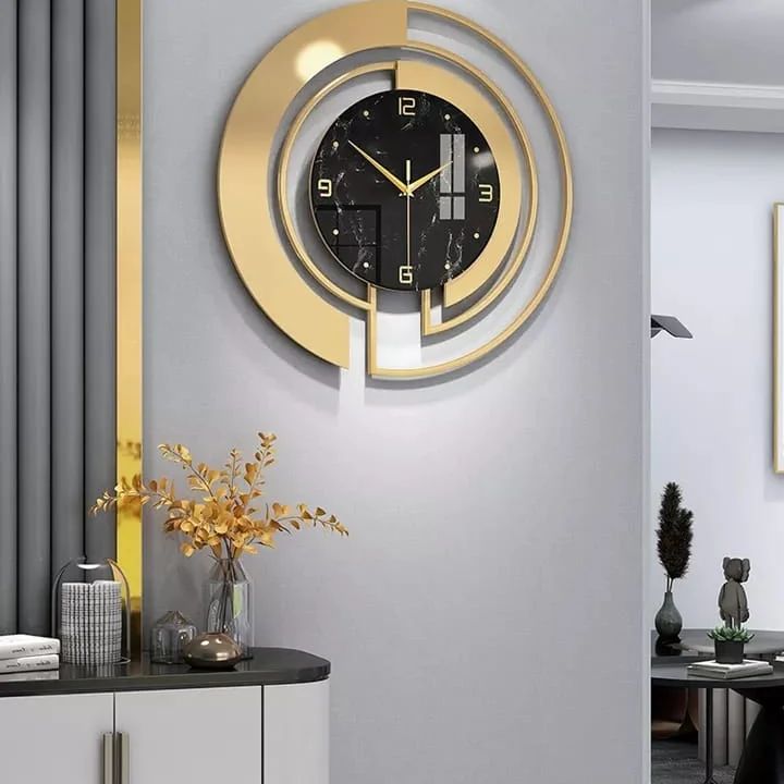 Gold wall clock