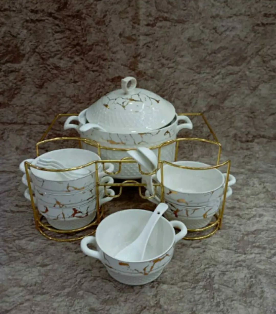 14pc Ceramic Soup set