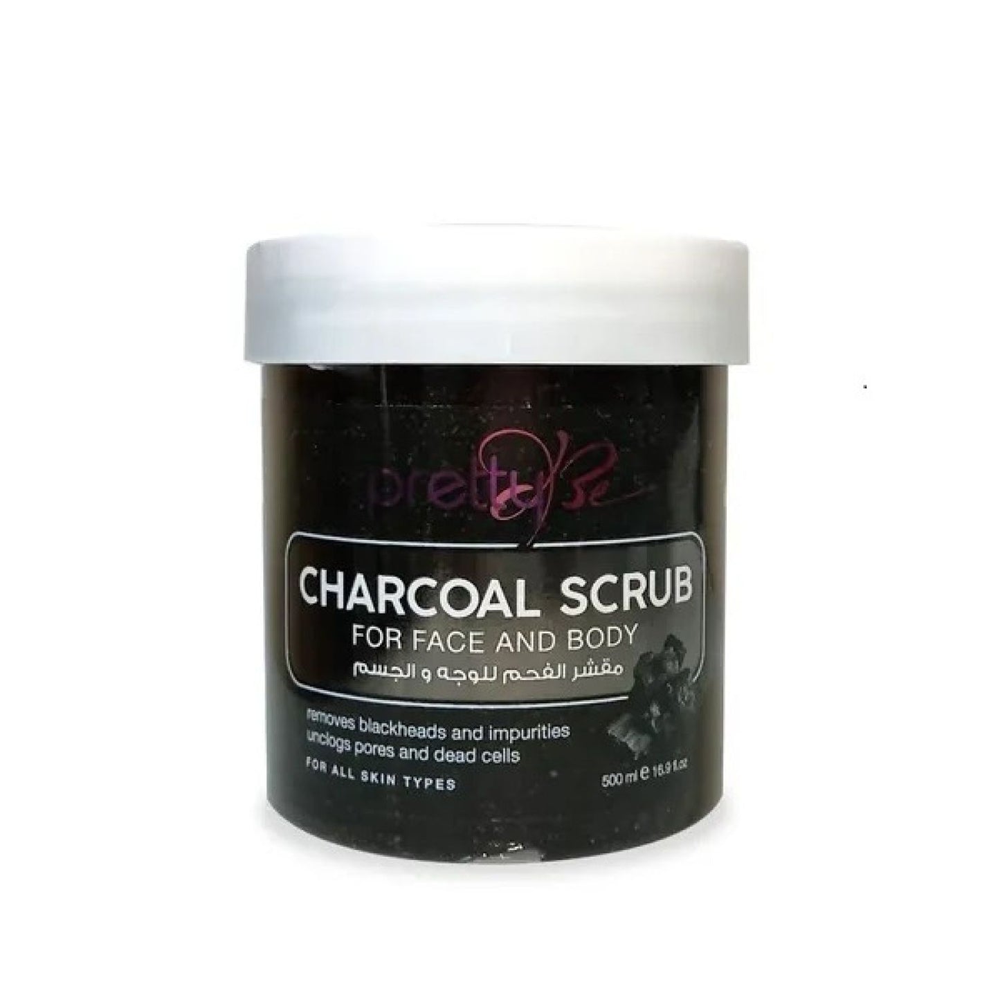 Pretty Be Charcoal Scrub for Face and Body (500ml)