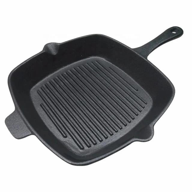 Cast iron square grill pan