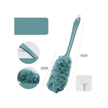 Bath & More Loofah Sponge with Long Handle Bath Shower Scrub