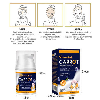 Guanjing Carrot Bubble Cleansing Mud Mask – 60g