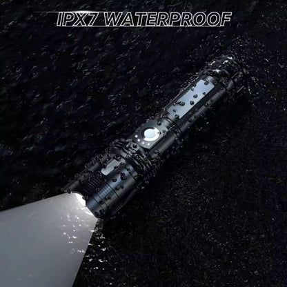 Super Bright LED Torch P50 – Rechargeable | Metallic | Waterproof | USB Type-C