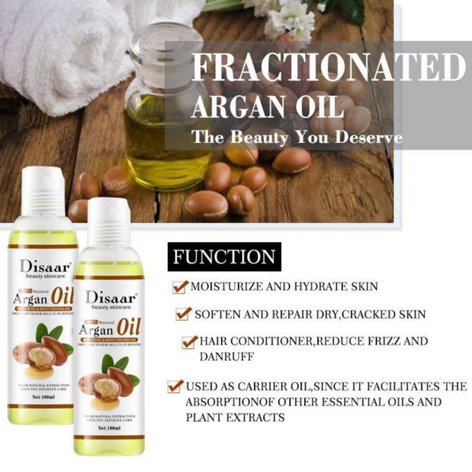Disaar Argan Oil 100ml 100% Pure Multipurpose Argan Oil