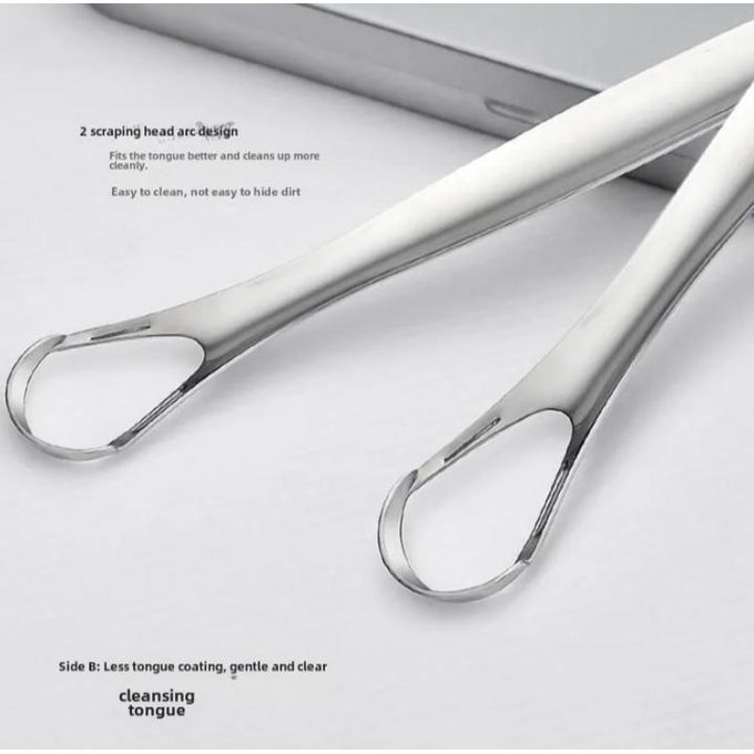 Stainless Steel Tongue Scraper – Deep Cleaning Tongue Brush