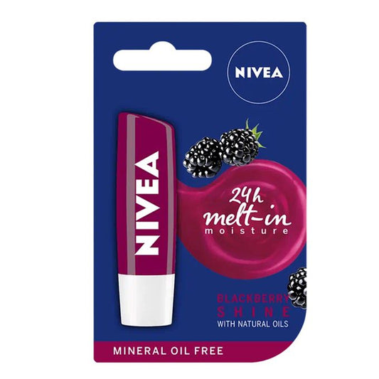 NIVEA Blackberry Shine Lip Balm for Women – 4.8g