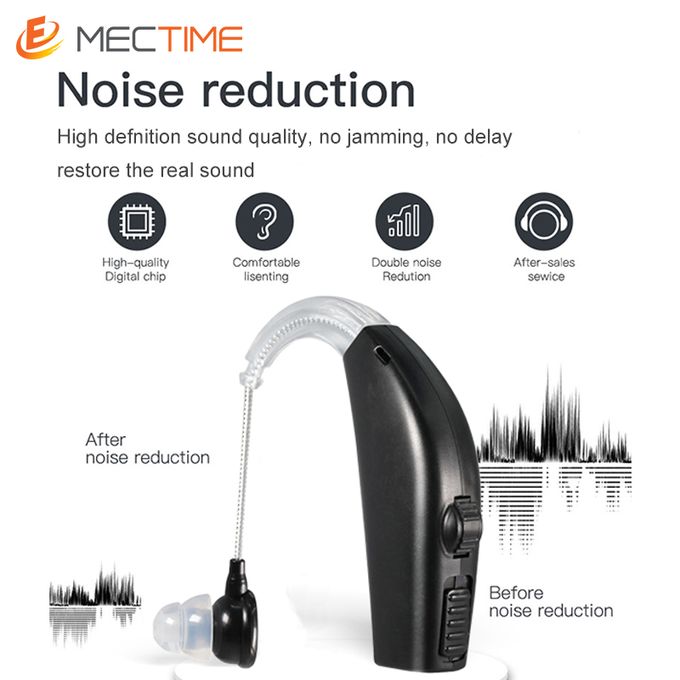 Monaural Portable Hearing Aid – For Children & Adults (Black)