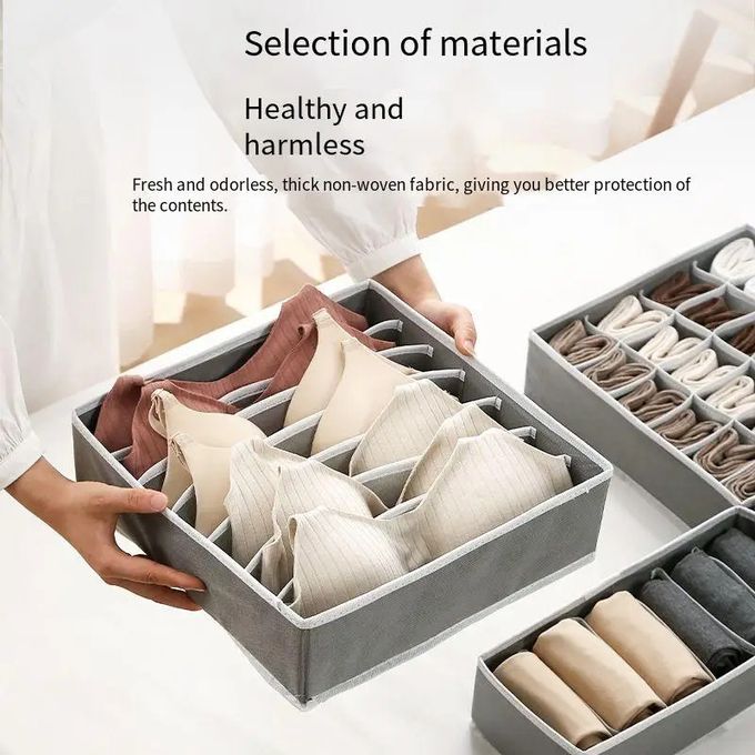 4PCS Drawer Organizer Set – Neat Storage for Socks, Underwear & Bras